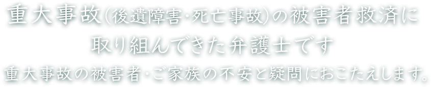 交通事故の「後遺障害」事案に精通した弁護士です